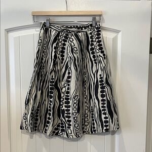 Kenar Black and White A-Line Skirt